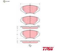 Brake pads GDB3356 TRW for MAZDA RX-8