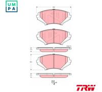 BRAKE PAD SET DISC BRAKE GDB3356 FOR MAZDA 13B-MSP 1.3L 2cyl RX-8
