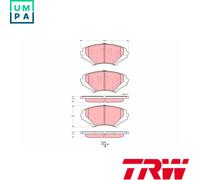 BRAKE PAD SET DISC BRAKE GDB3356 FOR MAZDA RX-8 13B-MSP 1.3L 2cyl RX-8