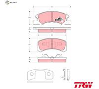 TRW Brake Pad Set GDB3358 - Fits Daihatsu Cuore, Charade, Mitsubishi Mirage, Space Star, Trevis