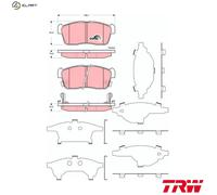BRAKE PAD SET DISC BRAKE GDB3359 FOR SUZUKI SUBARU MARUTI SUZUKI 1.0L 3cyl 1.0L