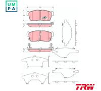 BRAKE PAD SET DISC BRAKE GDB3359 FOR SUZUKI SUBARU MARUTI SUZUKI 1.0L 3cyl 1.0L