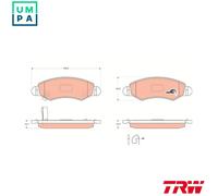 TRW GDB3363 Brake pad set