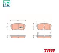 TRW Brake Pad Set GDB3370 – Disc Brake – KIA Picanto 1.0/1.1 (04-11) – UK Stock