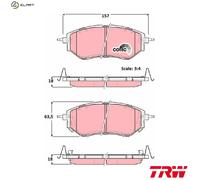 BRAKE PAD SET DISC BRAKE GDB3372 FOR SUBARU TRIBECA/SUV OUTBACK LEGACY/Station