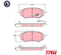 BRAKE PAD SET DISC BRAKE GDB3372 FOR SUBARU TRIBECA/SUV OUTBACK LEGACY/Station
