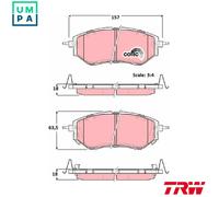 BRAKE PAD SET DISC BRAKE GDB3372 FOR SUBARU TRIBECA/SUV OUTBACK LEGACY/Station