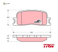 TRW GDB3374 Brake pad set