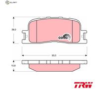 TRW Brake Pad Set GDB3374 - Disc Brake, Fits Toyota & Lexus