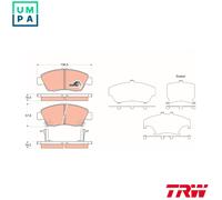 TRW Brake Pad Set GDB3375 – Front for Honda Civic 1.5/1.6 (Del Sol, Coupe, Hatchback, Sedan)