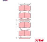 TRW GDB3381 Brake pad set