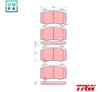 TRW GDB3381 Brake pad set