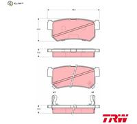 TRW GDB3382 Brake pad set