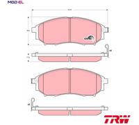 Brake pads GDB3392 TRW for NISSAN INFINITI RENAULT