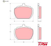 TRW Brake Pad Set GDB340 – Disc Brake Pads for Ford, Rover, MG