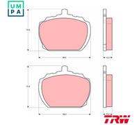 TRW GDB340 Brake pad set