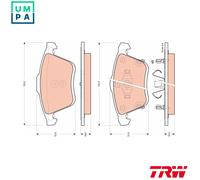 TRW GDB3400 Brake pad set
