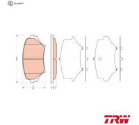TRW GDB3401 Brake pad set