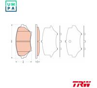 BRAKE PAD SET DISC BRAKE GDB3401 FOR MAZDA ROADSTER/III MX-5/Mk MIATA 1.8L 4cyl