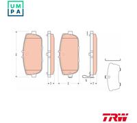 TRW Brake Pad Set GDB3402 – Disc Brake for Mazda MX-5 III (NC) Roadster Miata 2.0L