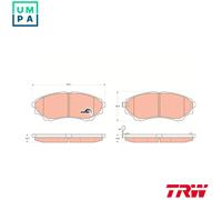 TRW GDB3403 Brake pad set