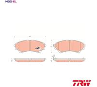 TRW GDB3403 Brake pad set