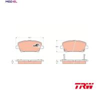 TRW Brake Pad Set GDB3407 – Acoustic Wear Warning, Disc Brake – Honda Civic VIII Hatchback (FN, FK)