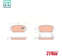 TRW Brake Pad Set GDB3407 – Acoustic Wear Warning, Disc Brake – Honda Civic VIII Hatchback (FN, FK)