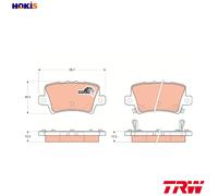 Brake pads GDB3408 TRW for HONDA CIVIC IX CIVIC VIII Hatchback