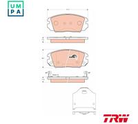 TRW GDB3409 Brake pad set