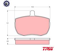 TRW GDB341 Brake pad set