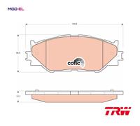 BRAKE PAD SET DISC BRAKE GDB3410 FOR LEXUS 2AD-FHV/FTV 2.2L 2AR-FSE 2.5L 4cyl