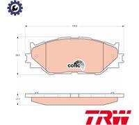 BRAKE PAD SET DISC BRAKE GDB3410 FOR LEXUS 2AR-FSE 2.5L 2AD-FHV/FTV 2.2L 4cyl
