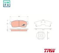Brake pads GDB3411 TRW for SUZUKI ALTO VI ALTO K10