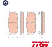 BRAKE PAD SET DISC BRAKE GDB3413 FOR SSANGYONG RODIUS/II/VAN D22DTR 2.2L 4cyl