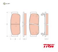 BRAKE PAD SET DISC BRAKE GDB3413 FOR SSANGYONG STAVIC/II TURISMO/KORANDO 2.0L