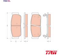 BRAKE PAD SET DISC BRAKE GDB3413 FOR SSANGYONG STAVIC/II TURISMO/KORANDO 2.0L