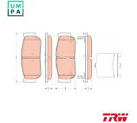 Fits TRW GDB3417 HAM PADS. SSANGYONG KYRON ⭐UK Stock⭐