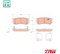 TRW Brake Pad Set GDB3419 for Hyundai H-1 / Starex (D4CB G4JS)