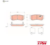 TRW Brake Pad Set GDB3419 for Hyundai H-1 / Starex (D4CB G4JS)