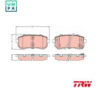 Brake pads GDB3421 TRW for KIA HYUNDAI