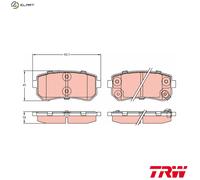 Brake pads GDB3421 TRW for KIA HYUNDAI