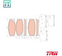 BRAKE PAD SET DISC BRAKE GDB3423 FOR MITSUBISHI 4M42-0AT 3.0L 4D34-3AT3B 3.9L