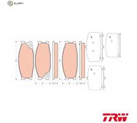 TRW GDB3423 Brake pad set