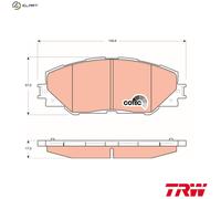 BRAKE PAD SET DISC BRAKE GDB3424 FOR TOYOTA 6ZR-FE 2.0L 2AZ-FE 2.4L1AZ-FE 2.0L