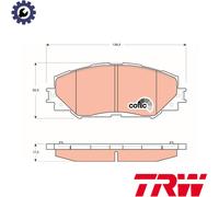 BRAKE PAD SET DISC BRAKE GDB3425 FOR TOYOTA COROLLA RAV/IV/III MATRIX AURIS 1.6L