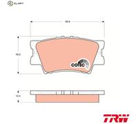 TRW Brake Pad Set GDB3426 - Rear HAM pads for Toyota Lexus 2.2D-4D