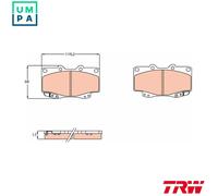 TRW GDB3428 Brake pad set
