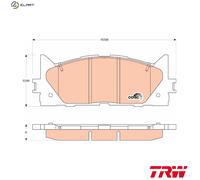 TRW GDB3429 Brake pad set
