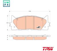 TRW GDB3429 Brake pad set